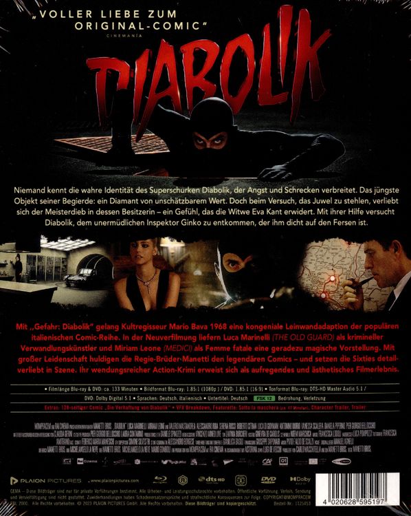 Produktbild: Diabolik - Special Edition mit Comic (Blu-ray+DVD)