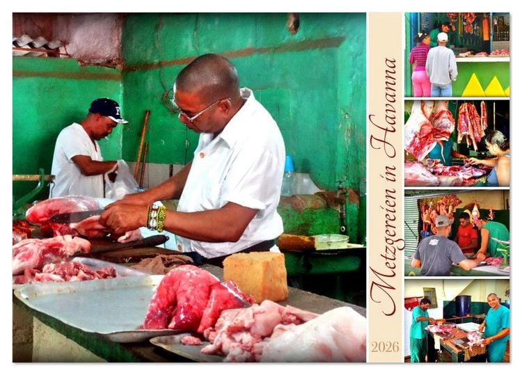 Produktbild: Metzgereien in Havanna (Tischkalender 2026 DIN A5 quer), CALVENDO Monatskalender