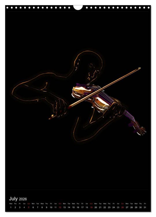 Produktbild: Jazz Over Time (Wall Calendar 2026 DIN A3 portrait), CALVENDO 12 Month Wall Calendar