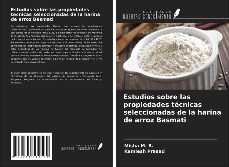 Produktbild: Estudios sobre las propiedades t&eacute;cnicas seleccionadas de la harina de arroz Basmati