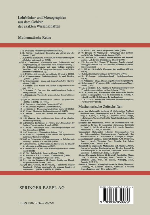Produktbild: Linear Operators and Approximation II / Lineare Operatoren und Approximation II