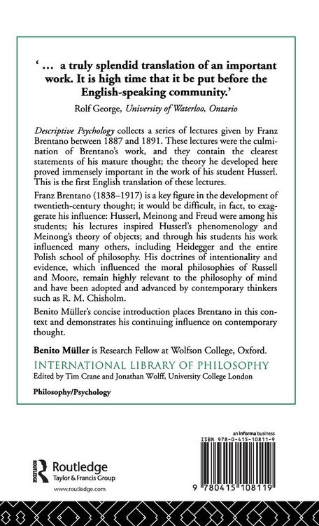 Produktbild: Descriptive Psychology