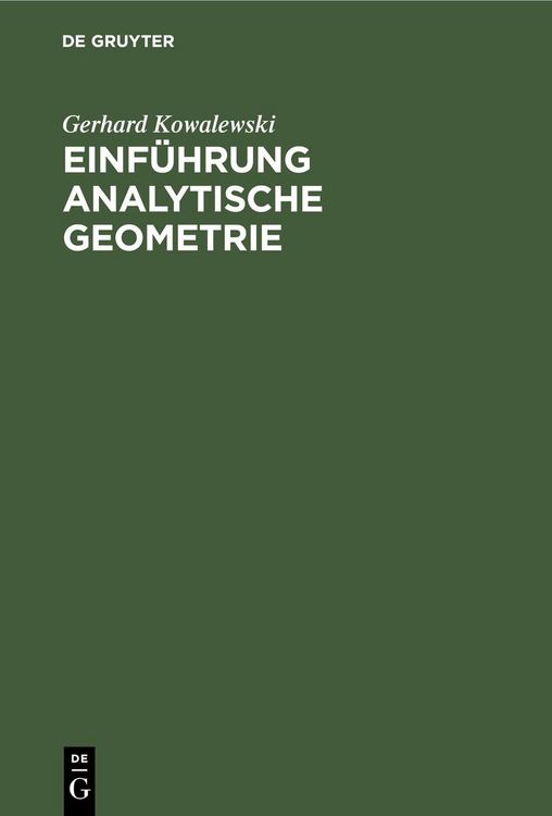 Produktbild: Einf&uuml;hrung Analytische Geometrie