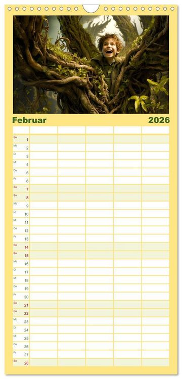 Produktbild: Familienplaner 2026 - Zauberhafte M&auml;rchen aus aller Welt mit 5 Spalten (Wandkalender, 21 x 45 cm) CALVENDO