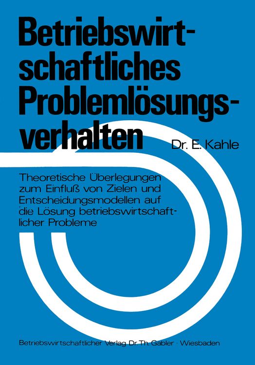 Produktbild: Betriebswirtschaftliches Probleml&ouml;sungsverhalten