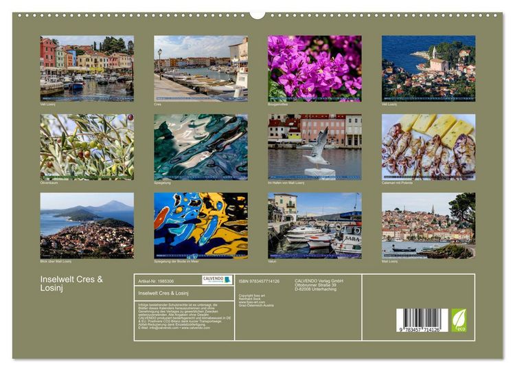 Produktbild: Inselwelt Cres & Losinj (hochwertiger Premium Wandkalender 2026 DIN A2 quer), Kunstdruck in Hochglanz