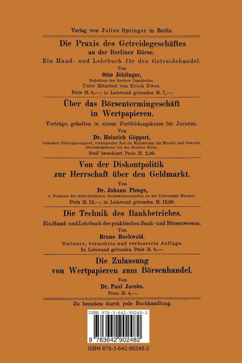 Produktbild: Der Getreideterminhandel in Deutschland vor und seit der Reichsb&ouml;rsengesetzgebung