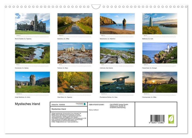 Produktbild: Mystisches Irland (Wandkalender 2026 DIN A3 quer), CALVENDO Monatskalender