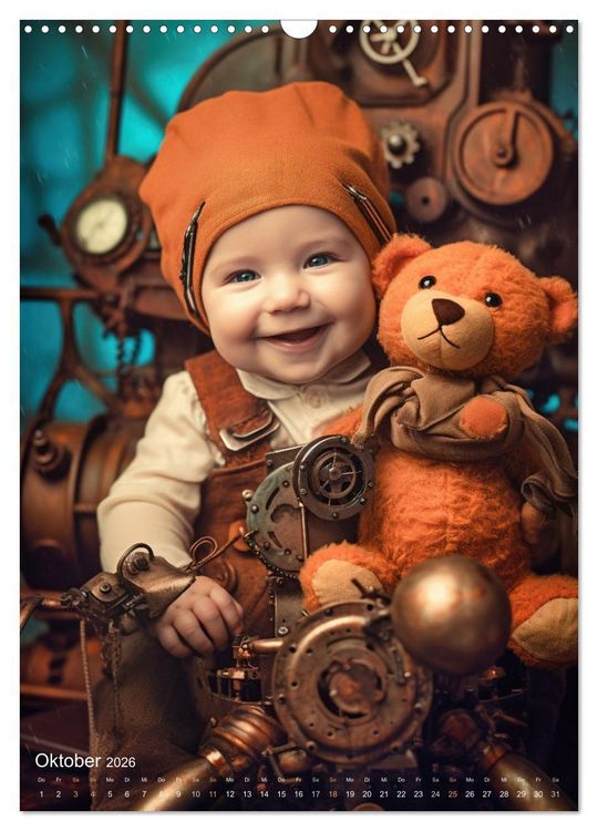 Produktbild: Steampunk Kinderwelt (Wandkalender 2026 DIN A3 hoch), CALVENDO Monatskalender
