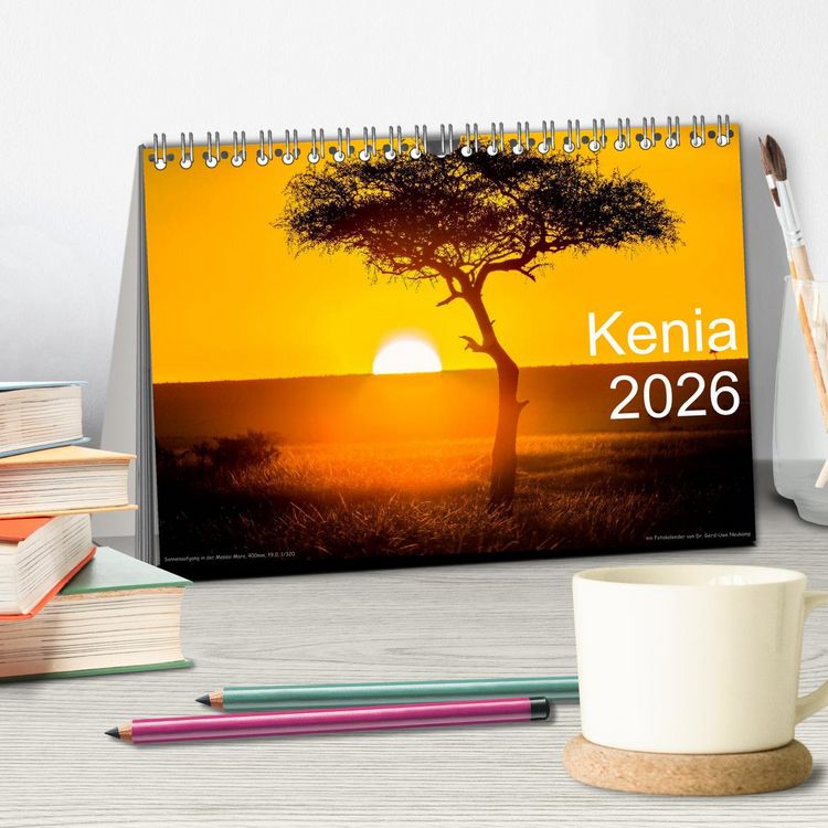 Produktbild: Kenia 2026 (Tischkalender 2026 DIN A5 quer), CALVENDO Monatskalender