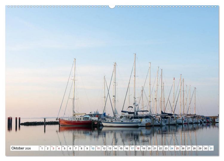 Produktbild: Schiff und Segel - HIDDENSEE (Wandkalender 2026 DIN A2 quer), CALVENDO Monatskalender