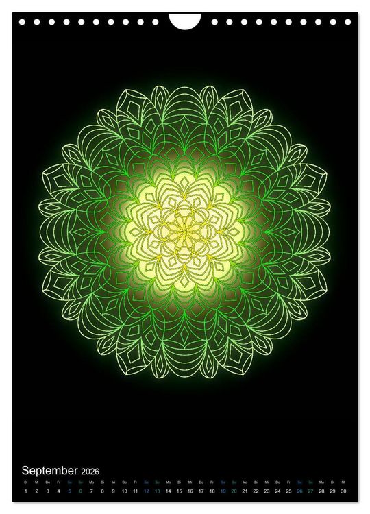 Produktbild: Mandala-Kalender 2026 (Wandkalender 2026 DIN A4 hoch), CALVENDO Monatskalender