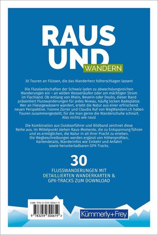 Produktbild: K&uuml;mmerly+Frey Raus und Wandern an Fl&uuml;ssen &ndash; Wanderf&uuml;hrer