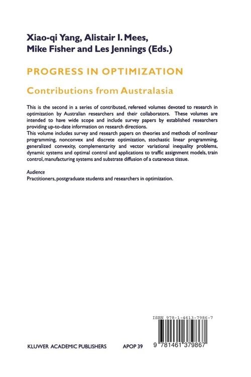 Produktbild: Progress in Optimization