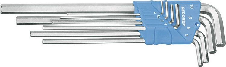 Produktbild: Gedore 1543555 Innen-Sechskant Winkelschraubendreher-Set 5/64 Zoll, 3/32 Zoll, 1/8 Zoll, 5/32 Zoll, 3/16 Zoll, 7/32 Zoll, 1/4