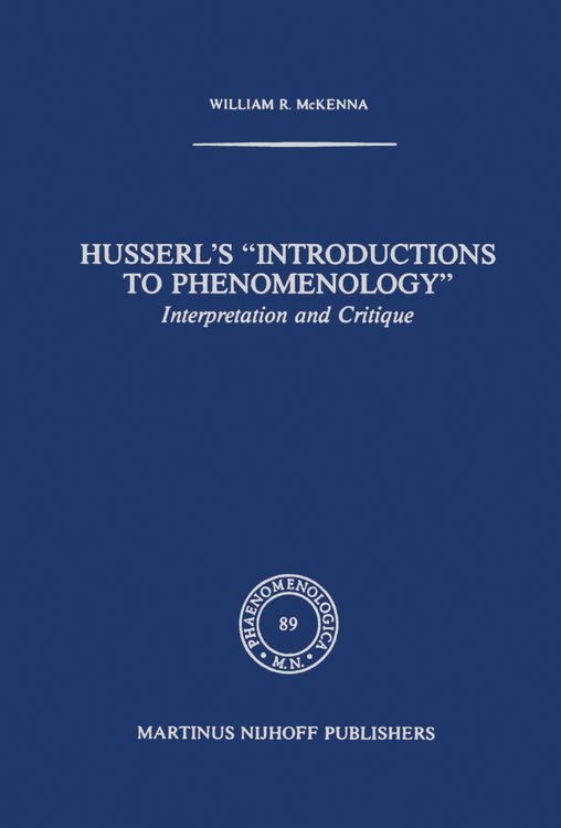 Produktbild: Husserl&rsquo;s &ldquo;Introductions to Phenomenology&rdquo;