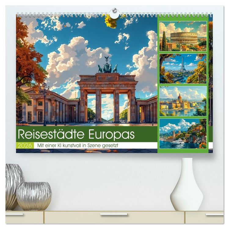 Produktbild: Reisest&auml;dte Europas (hochwertiger Premium Wandkalender 2026 DIN A2 quer), Kunstdruck in Hochglanz