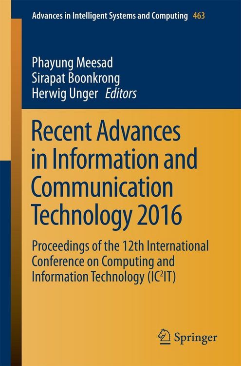 Produktbild: Recent Advances in Information and Communication Technology 2016