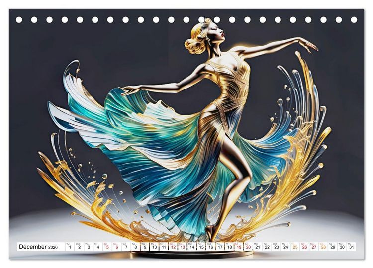 Produktbild: Elegant dancers (Desk Calendar 2026 DIN A5 landscape), CALVENDO 12 Month DeskCalendar
