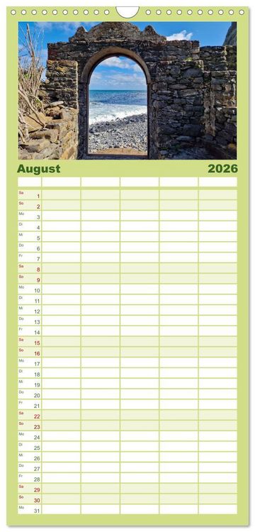 Produktbild: Familienplaner 2026 - Fr&uuml;hlingstraum Madeira mit 5 Spalten (Wandkalender, 21 x 45 cm) CALVENDO