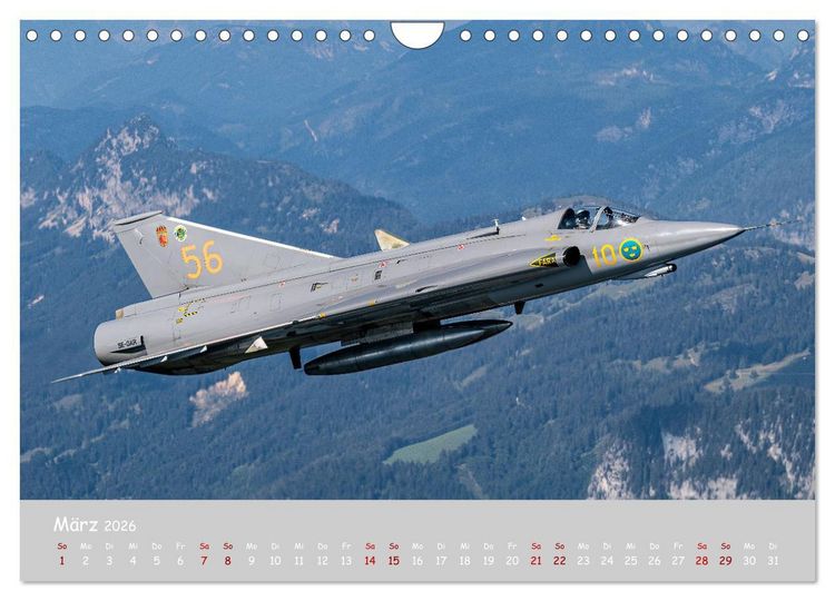 Produktbild: Saab Airpower (Wandkalender 2026 DIN A4 quer), CALVENDO Monatskalender