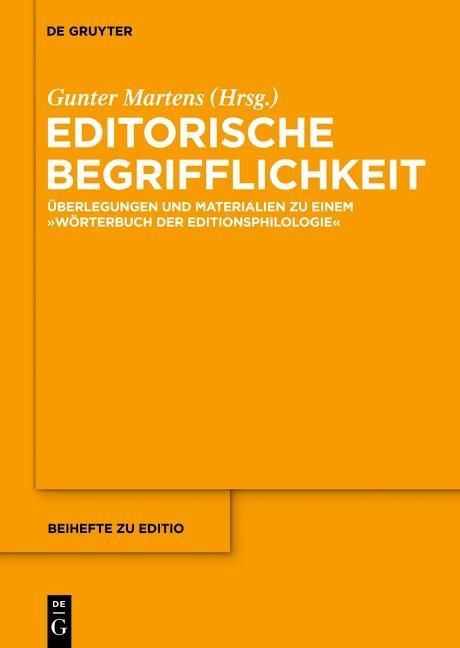 Produktbild: Editorische Begrifflichkeit