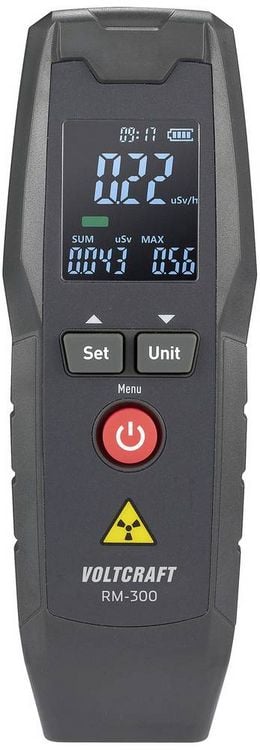 Produktbild: VOLTCRAFT RM-300 Geigerz&auml;hler Strahlung: Beta, Gamma, R&ouml;ntgen akustischer Warnton