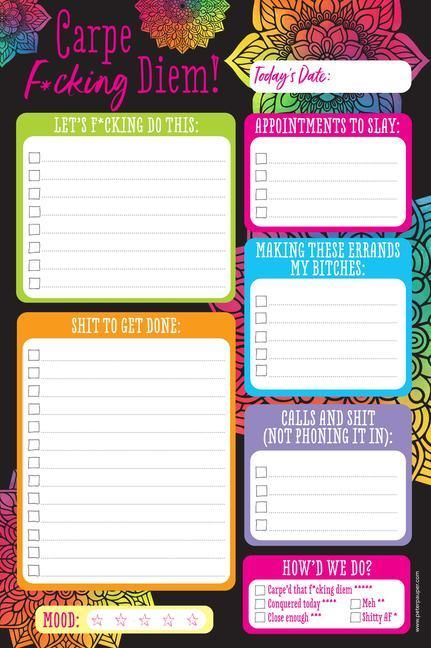 Produktbild: Carpe F*cking Diem! Note Pad