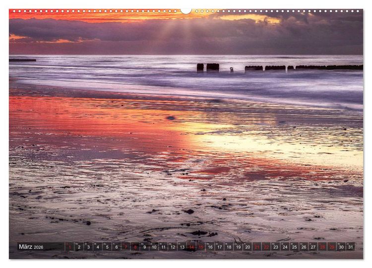 Produktbild: Sylt - Farbige Momente (hochwertiger Premium Wandkalender 2026 DIN A2 quer), Kunstdruck in Hochglanz