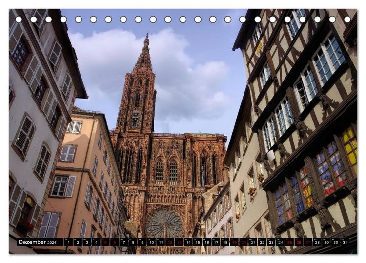 Produktbild: Stra&szlig;burg - Im Herzen Europas (Tischkalender 2026 DIN A5 quer), CALVENDO Monatskalender