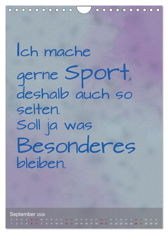 Produktbild: Heute ist ein guter Tag (Wandkalender 2026 DIN A4 hoch), CALVENDO Monatskalender