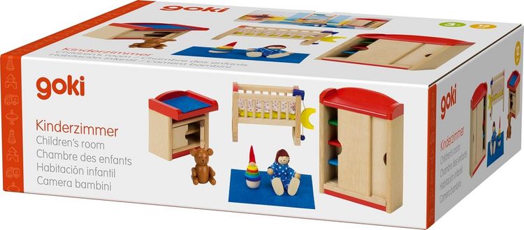Produktbild: goki Puppenm&ouml;bel Kinderzimmer f&uuml;r Puppenhaus