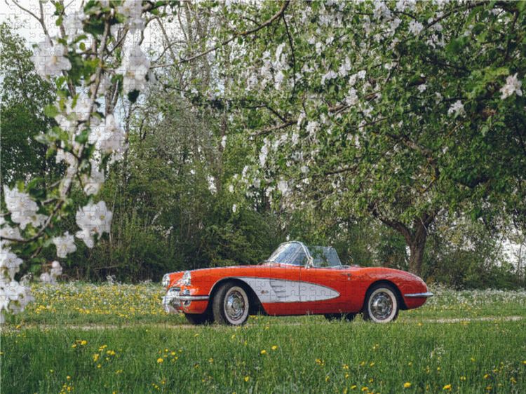 Produktbild: CALVENDO Puzzle Corvette C1 | 1000 Teile Lege-Gr&ouml;&szlig;e 64x48cm Foto-Puzzle f&uuml;r gl&uuml;ckliche Stunden