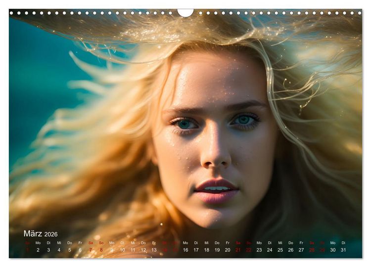 Produktbild: Models unter Wasser (Wandkalender 2026 DIN A3 quer), CALVENDO Monatskalender