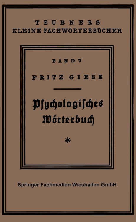 Produktbild: Ps&yuml;chologisches W&ouml;rterbuch
