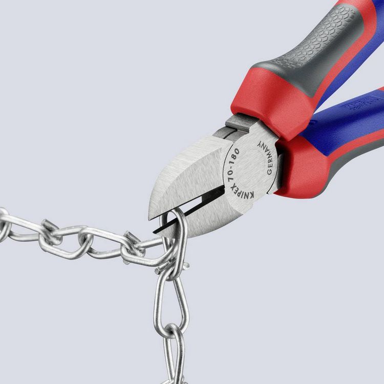 Produktbild: Knipex 70 02 180 Werkstatt Seitenschneider mit Facette 180mm