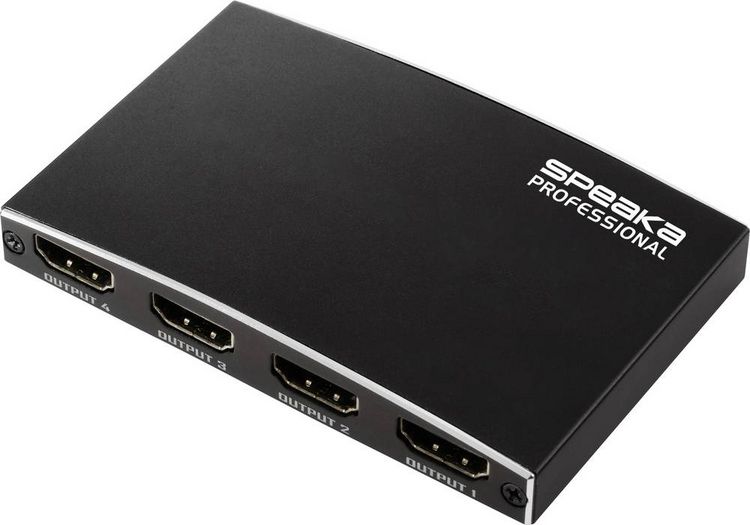 Produktbild: SpeaKa Professional SP-HDMIS-230 4 Port HDMI-Splitter Ultra HD-f&auml;hig 3840 x 2160 Pixel Schwarz
