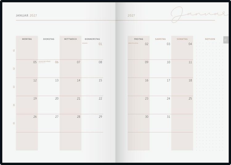 Produktbild: rido/id&eacute; 7028507027 Buchkalender Premium Young Line 2027 "Watercolor" A5, Papier