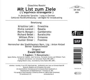 Produktbild: Mit List zum Ziele ( L'equivoco stravagante)