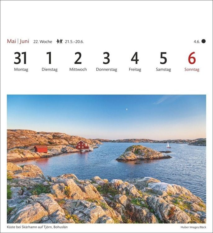 Produktbild: Schweden Sehnsuchtskalender 2027 - Wochenkalender mit 53 Postkarten