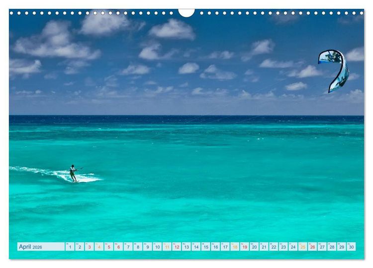 Produktbild: Kitesurfen - &uuml;ber den Wellen (Wandkalender 2026 DIN A3 quer), CALVENDO Monatskalender