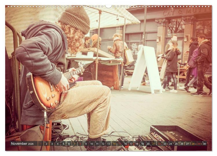 Produktbild: Gitarre - Freiheit Tr&auml;ume (hochwertiger Premium Wandkalender 2026 DIN A2 quer), Kunstdruck in Hochglanz