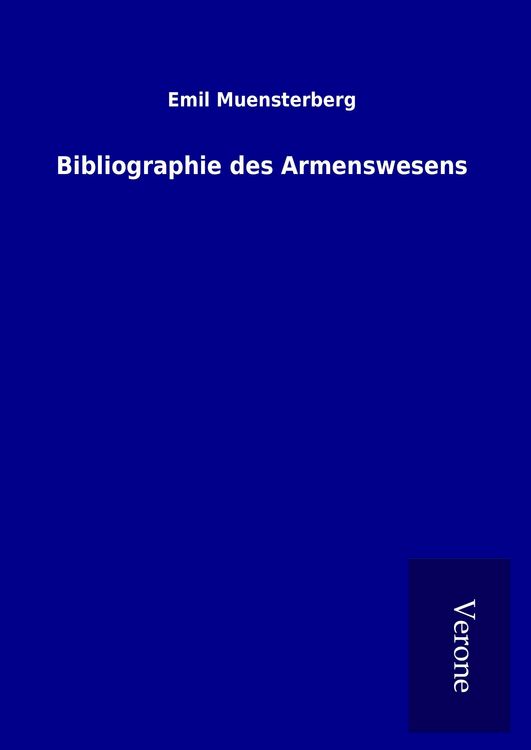 Produktbild: Bibliographie des Armenswesens