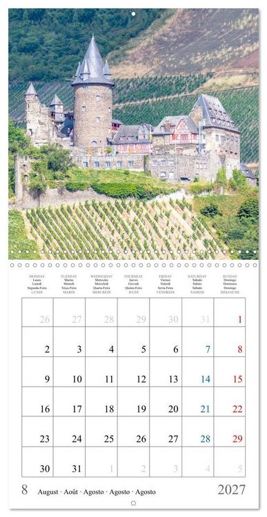 Produktbild: German castles and palaces on the Upper Middle Rhine Part One (Wall Calendar 2027 12 &times; 12 Inch) CALVENDO 12 Month Wall Calendar