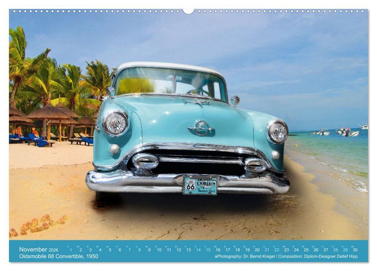 Produktbild: Oldtimer auf 5 Kontinenten (hochwertiger Premium Wandkalender 2026 DIN A2 quer), Kunstdruck in Hochglanz