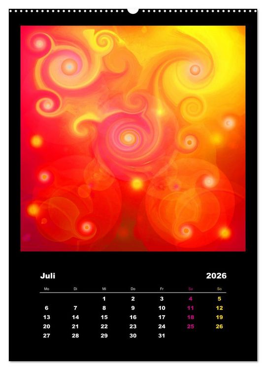 Produktbild: Energie-Spiralen 2026 (Wandkalender 2026 DIN A2 hoch), CALVENDO Monatskalender