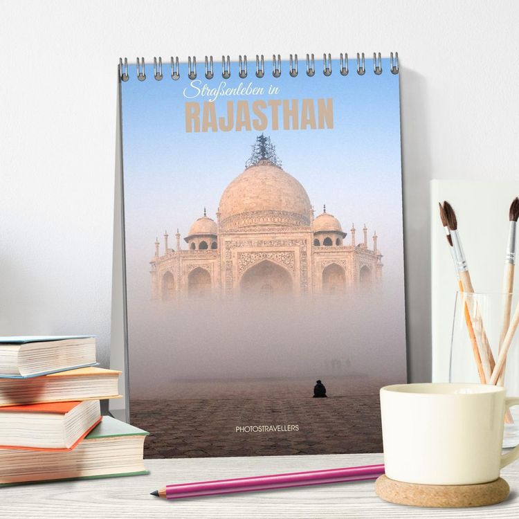 Produktbild: Stra&szlig;enleben in Rajasthan (Tischkalender 2027 DIN A5 hoch), CALVENDO Monatskalender