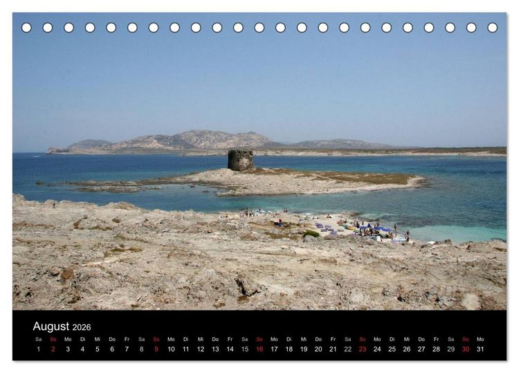 Produktbild: Sardinien 2026 (Tischkalender 2026 DIN A5 quer), CALVENDO Monatskalender