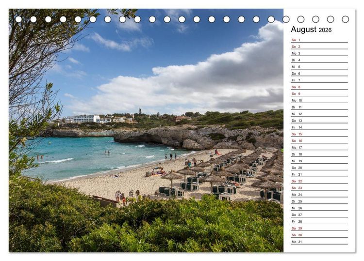 Produktbild: Mallorca - Str&auml;nde im S&uuml;dosten (Tischkalender 2026 DIN A5 quer), CALVENDO Monatskalender