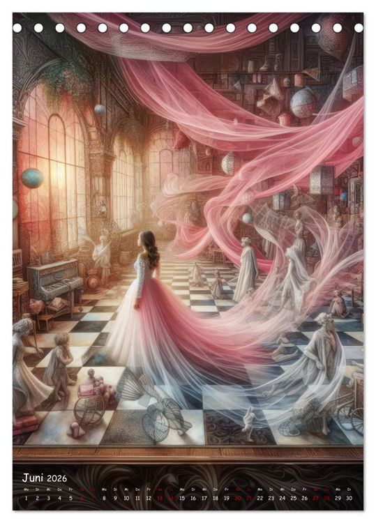 Produktbild: Mystische Weiblichkeit - Frauen in abstrakter Droste-Kunst (Tischkalender 2026 DIN A5 hoch), CALVENDO Monatskalender